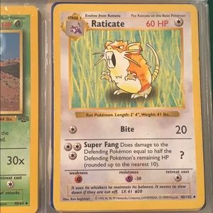 Raticate 1999 Pokémon card
